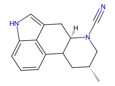 Ergoline-6-carbonitrile, 8-methyl-, (8-beta)- structure