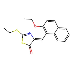 (4Z)-4-[(2-ethoxynaphthalen-1-yl)methylidene]-2-ethylsulfanyl-1,3-thiazol-5-one structure