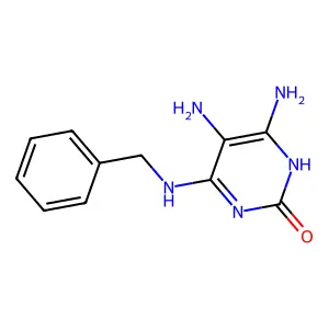 4,5-diamino-6-(benzylamino)pyrimidin-2(1H)-one structure
