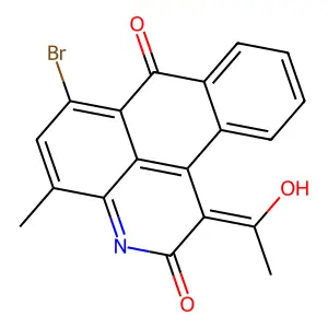 3H-Naphtho[1,2,3-de]quinoline-2,7-dione, 1-acetyl-6-bromo-4-methyl- structure