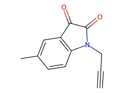 5-Methyl-1-(2-propyn-1-yl)-1H-indole-2,3-dione structure