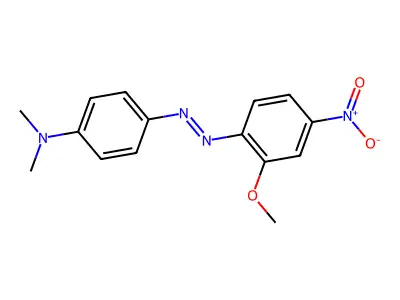 4-[(2-methoxy-4-nitrophenyl)diazenyl]-N,N-dimethylaniline structure