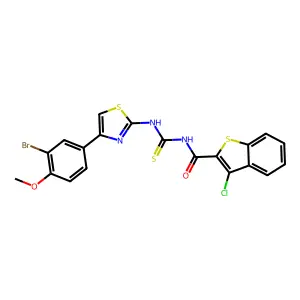 C20H13BrClN3O2S3 structure
