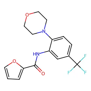 N-[2-morpholin-4-yl-5-(trifluoromethyl)phenyl]furan-2-carboxamide structure