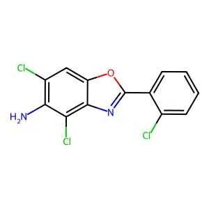 4,6-Dichloro-2-(2-chlorophenyl)-1,3-benzoxazol-5-amine structure