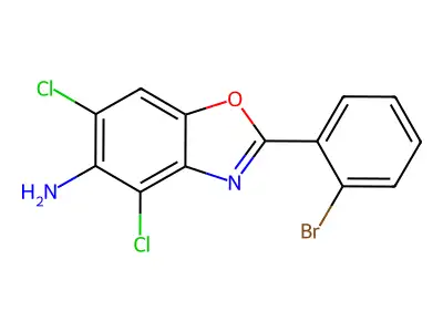 2-(2-Bromophenyl)-4,6-dichloro-1,3-benzoxazol-5-amine structure