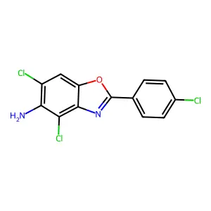 4,6-Dichloro-2-(4-chlorophenyl)-1,3-benzoxazol-5-amine structure