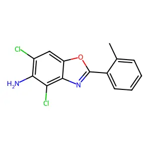 4,6-Dichloro-2-(2-methylphenyl)-1,3-benzoxazol-5-amine structure