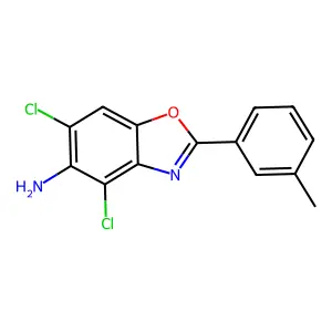 4,6-Dichloro-2-(3-methylphenyl)-1,3-benzoxazol-5-amine structure
