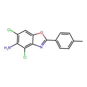 4,6-Dichloro-2-(4-methylphenyl)-1,3-benzoxazol-5-amine structure