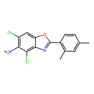 4,6-Dichloro-2-(2,4-dimethylphenyl)-1,3-benzoxazol-5-amine structure
