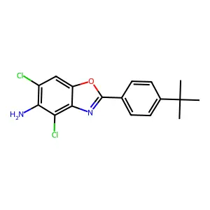 2-(4-Tert-butylphenyl)-4,6-dichloro-1,3-benzoxazol-5-amine structure