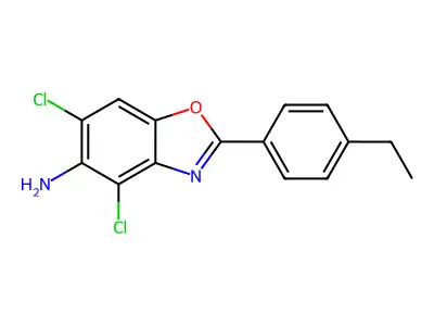 4,6-Dichloro-2-(4-ethylphenyl)-1,3-benzoxazol-5-amine structure