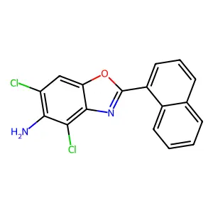 4,6-Dichloro-2-naphthalen-1-yl-1,3-benzoxazol-5-amine structure