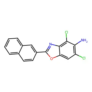 4,6-Dichloro-2-naphthalen-2-yl-1,3-benzoxazol-5-amine structure