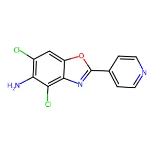 4,6-Dichloro-2-pyridin-4-yl-1,3-benzoxazol-5-amine structure