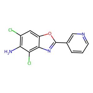 4,6-Dichloro-2-pyridin-3-yl-1,3-benzoxazol-5-amine structure