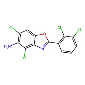 4,6-Dichloro-2-(2,3-dichlorophenyl)-1,3-benzoxazol-5-amine structure