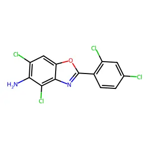 4,6-Dichloro-2-(2,4-dichlorophenyl)-1,3-benzoxazol-5-amine structure