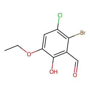 2-溴-3-氯-5-乙氧基-6-羟基苯甲醛 structure