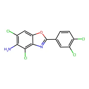 4,6-Dichloro-2-(3,4-dichlorophenyl)-1,3-benzoxazol-5-amine structure