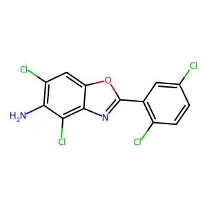 4,6-Dichloro-2-(2,5-dichlorophenyl)-1,3-benzoxazol-5-amine structure