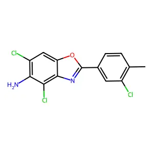 4,6-Dichloro-2-(3-chloro-4-methylphenyl)-1,3-benzoxazol-5-amine structure