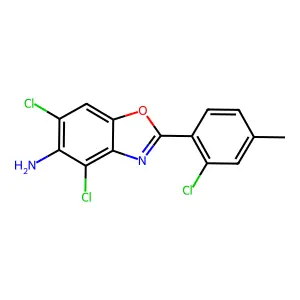 4,6-Dichloro-2-(2-chloro-4-methylphenyl)-1,3-benzoxazol-5-amine structure