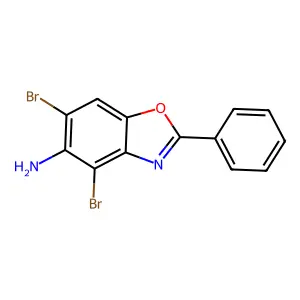 4,6-Dibromo-2-phenyl-1,3-benzoxazol-5-amine structure
