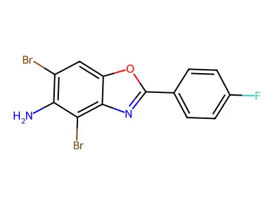 4,6-Dibromo-2-(4-fluorophenyl)-1,3-benzoxazol-5-amine structure