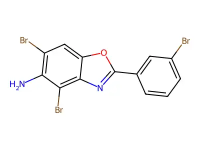 4,6-Dibromo-2-(3-bromophenyl)-1,3-benzoxazol-5-amine structure