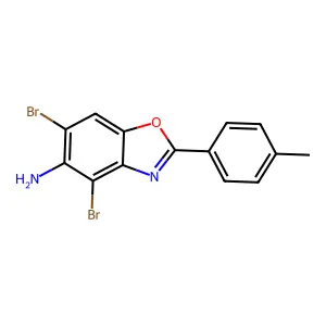 4,6-Dibromo-2-(4-methylphenyl)-1,3-benzoxazol-5-amine structure