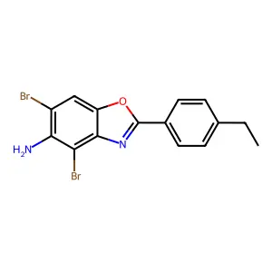 4,6-Dibromo-2-(4-ethylphenyl)-1,3-benzoxazol-5-amine structure