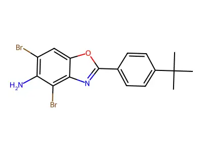 4,6-Dibromo-2-(4-tert-butylphenyl)-1,3-benzoxazol-5-amine structure