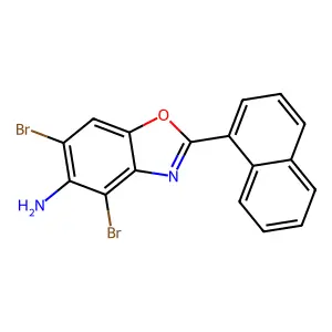 4,6-Dibromo-2-naphthalen-1-yl-1,3-benzoxazol-5-amine structure