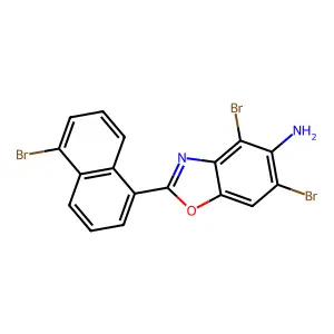 4,6-Dibromo-2-(5-bromonaphthalen-1-yl)-1,3-benzoxazol-5-amine structure