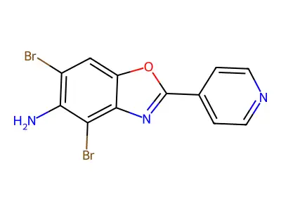 4,6-Dibromo-2-pyridin-4-yl-1,3-benzoxazol-5-amine structure