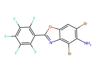 4,6-Dibromo-2-(pentafluorophenyl)-1,3-benzoxazol-5-amine structure