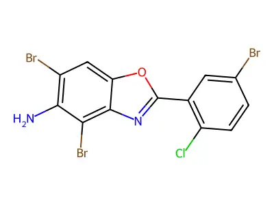 4,6-Dibromo-2-(5-bromo-2-chlorophenyl)-1,3-benzoxazol-5-amine structure