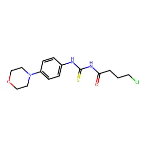 N-(4-chlorobutanoyl)-N'-(4-morpholin-4-ylphenyl)thiourea structure