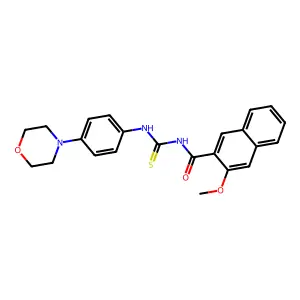 3-methoxy-N-[(4-morpholin-4-ylphenyl)carbamothioyl]naphthalene-2-carboxamide structure