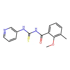 2-methoxy-3-methyl-N-(pyridin-3-ylcarbamothioyl)benzamide structure