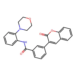 N-(2-morpholin-4-ylphenyl)-3-(2-oxochromen-3-yl)benzamide structure