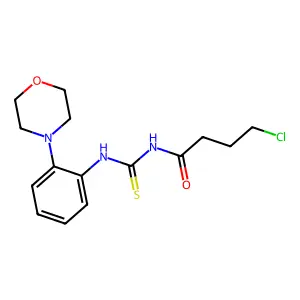 N-(4-chlorobutanoyl)-N'-(2-morpholin-4-ylphenyl)thiourea structure