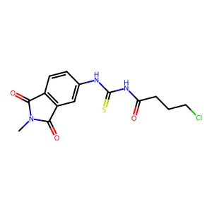 N-(4-chlorobutanoyl)-N'-(2-methyl-1,3-dioxo-2,3-dihydro-1H-isoindol-5-yl)thiourea structure