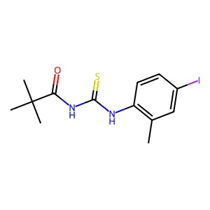 N-[(4-iodo-2-methylphenyl)carbamothioyl]-2,2-dimethylpropanamide structure