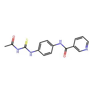 N-[4-(acetylcarbamothioylamino)phenyl]pyridine-3-carboxamide structure