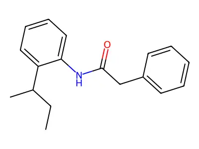 N-(2-sec-butylphenyl)-2-phenylacetamide structure