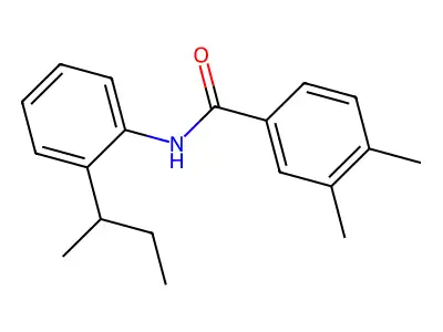 N-[2-(butan-2-yl)phenyl]-3,4-dimethylbenzamide structure