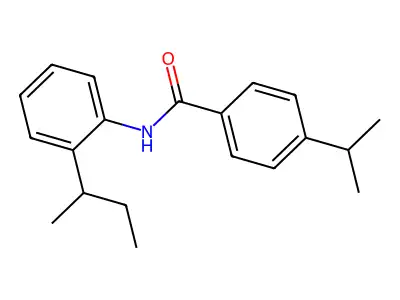 N-[2-(butan-2-yl)phenyl]-4-(propan-2-yl)benzamide structure